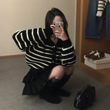 [BELLIDE MADE] ELLE、ストライプニットカーディガン