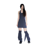 Layered heart halter dress 003