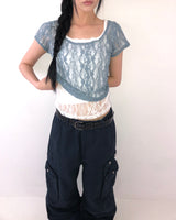 Obnin Lace Short Sleeve T-Shirt