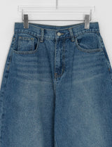 [unisex] Ryuaf Washing Wide Denim Pants
