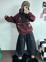 MINK🐻🧸RIVET STRING LONG WIDE PANTS 💙🖤2COLOR