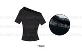 レース オフセット Tシャツ