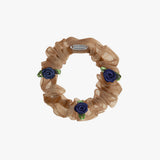 MINI ROSE SEE-THROUGH SCRUNCHIE (BROWN)
