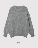 #Cozy Hairy Pastel Wool Loose Fit Knit (5color)