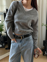 Daily soft v neck knit(5color)