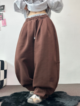 SWEAT BALLOON BACK POINT LONG PANTS🤎🖤🩶3COLOR