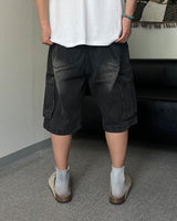 TC Patch Work Banding Denim Pants Black