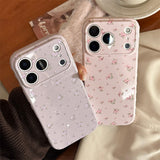 フラワー ドット パターン ソフト iPhone ケース