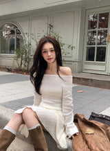Romantic Warm Off Shoulder Raglan T-Shirt (4color)