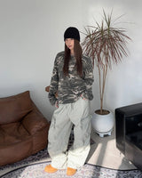 フレンカモワッフル長袖Tシャツ