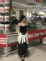 シエラ バンディング ストライプ マキシ ロングスカート
