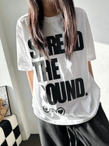オーバーワールド ビッグレター グラフィック セミクロップ Tシャツ 4カラー