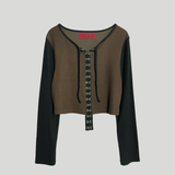 HOOK N EYE CROP CARDIGAN