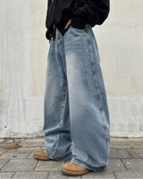 Brush denim pants