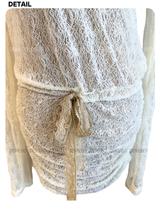 Lace Two-Piece Shirring Layered Dress