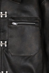 OR フッククロップレザージャケット
