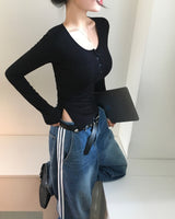 [MADE] TAS Side Slit Long Sleeve Top