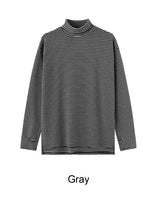 ロードストライプタートルネックTシャツ