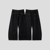 [Unisex] ステッチブーツカットデニムパンツ