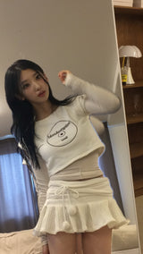 ˚₊ Ming Draped Knit Skirt˚₊·