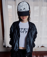 CAT MONSTER TRUCKER CAP - BLACK