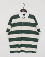 Was Bubble Gum Stripe Collar Short Sleeve T-shirt