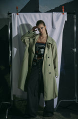 BALLOON TRENCH COAT -BEIGE