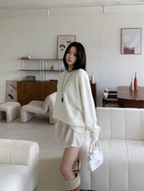 [UNISEX] Cloudy Season Overfit Angora Crewneck Long Sleeve Knit (7 colors)
