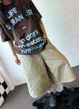 Ody Letter Graphic Oversized T-Shirt 4color
