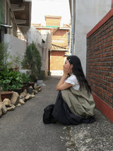 ラッフルカラーブラウス