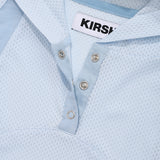 COLOR MIX SLIM FIT SHORT SLEEVE HOODIE [SKY]