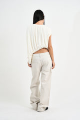 Bico Shirring Unbalance Top