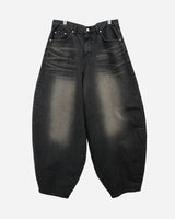 Brown balloon denim pants