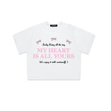 マイハートリボンクロップTシャツ [3COLOR]