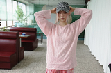 Check Tie Skirt (pink)