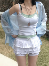 Coco Frill Layered Skirt Pants