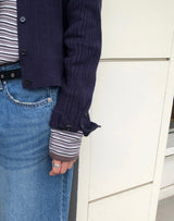 [ORIGINAL] Clue Punch-Detail Long-Sleeve Cardigan