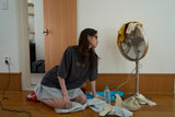Stripe flare skirt_skyblue