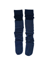 レースレイヤーオーバーニーソックス / navy