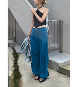 WIDE TUCK NYLON PANTS