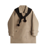 Mira Dot Scarf Wool Coat
