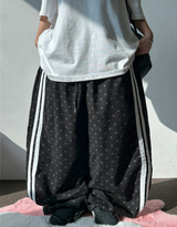 コリアン/ハイクオリティ🤎 トラックドットワイドセミバルーンロングパンツ 🤎🖤🐣💚 - 6カラーズ