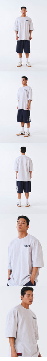 コアスモールロゴジャイアントフィットショートスリーブ Melange White