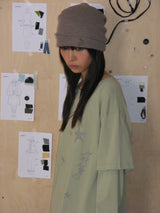 STARRY DOUBLE SLEEVE T (GREEN TEA)
