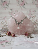 [IDLE Shuhua Necklace] Love Goth Bat Chain Semi Choker Necklace
