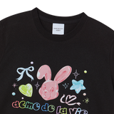 25SS ツインクルジュエリーバニーウィメンズショートスリーブTシャツ ブラック