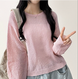 アイドルリネンサマーバックルラウンドニット