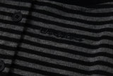 Off-Shoulder Button-Up Stripe Knit 232514000