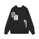 Mona Archive Stripe Hoodie Zip-up