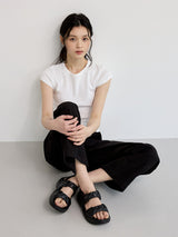 Pepper Salt Sandals - Black